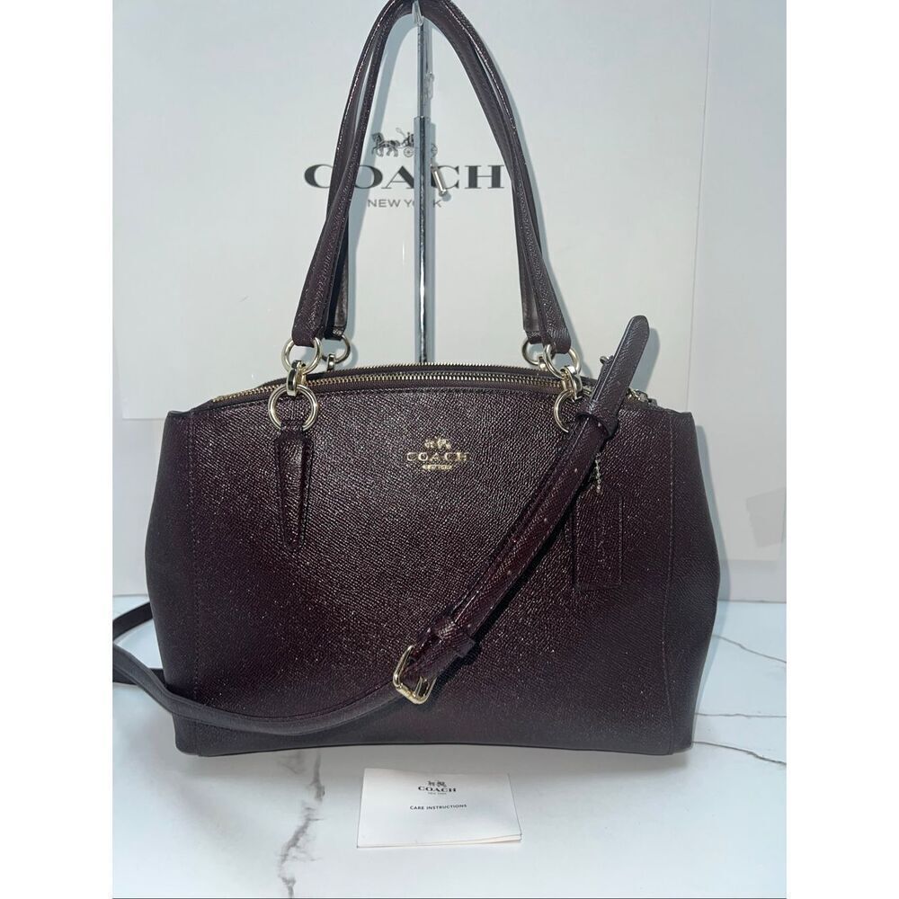 🔥NEW! Coach Christie Carryall Satchel Handbag Glitter F13684 Msrp:$395.00